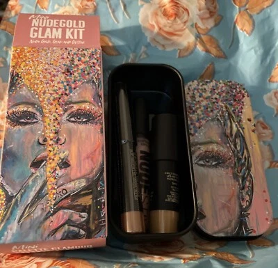 Nudestix Mini Palette Glamour Tin NudeGold, Glam & Glitter NEW - Image 1 of 4