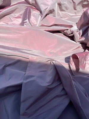 FABULOUS QUALITY SILK TAFFETA IRIDESCENT - DUSKY HYACINTH!!! - Image 1 of 4