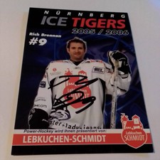 DEL ICE Tigers Nuremberg Original Autograph Card 2005/06 Rich Brennan