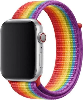Genuine Apple Watch Nylon Sport Loop Strap Band 38mm 40mm 41mm - 2019 Pride - Image 1 of 4
