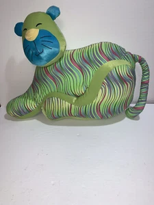 Pier 1 Imports Accent Pillow Big Colorful Kitty Cat 22" Plush Stuffed Animal - Picture 1 of 6