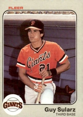 1983 Fleer #273 Guy Sularz San Francisco Giants - Image 1 of 2