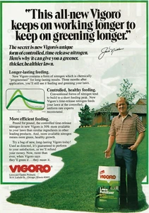 Vintage Print Ad 1979 Vigoro Lawn Products Fertilizer Greener Thicker Healthier - Picture 1 of 2