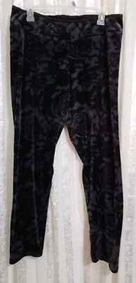 Cuddl Duds Black Floral Pajama Bottoms Sz XL Soft Lounge Wear Pants - Image 1 of 4