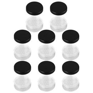 8 Pcs Powder Box Loose Empty Containers Bulk Makeup Compact Case with Puff - Picture 1 of 12