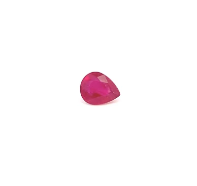3.29 ct Semi Transparency Luster "Blood Red" Natural Ruby - Pear Gem - Video !! - Image 1 of 3
