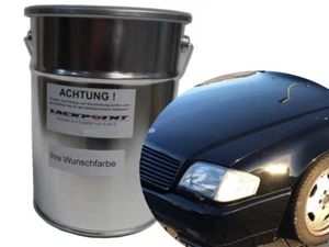 3 Liter Spritzfertigen Basislack geeignet für Mercedes 040 Tiefschwarz Lackpoin - Bild 1 von 1