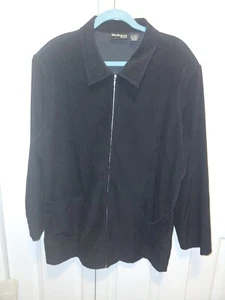 Style & Co Woman Brand Jacket, Size 20W, Black, Zipper Front, NWOT, Nice! - Picture 1 of 23