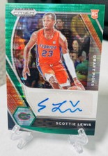 Scottie Lewis Green Pulsar Auto /25 #DP-SLE 2021 Panini Prizm Draft Picks CHA