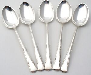 Greenbrier Gorham Teaspoons Set of 5 Spoons Sterling Silver 5 7/8" Flatware 1938