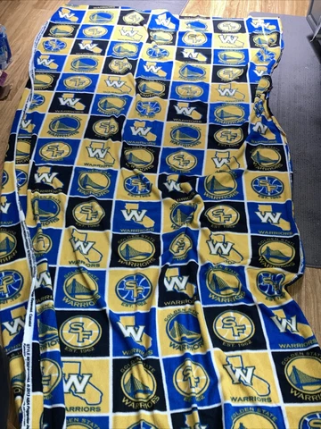 Huge Piece Golden State Warriors NBA 12 Feet By 5 Feet Fleece Blanket Material Cover