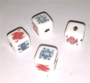 set 4 dadi da poker anni 80 ottimi piccoli - Imagen 1 de 3