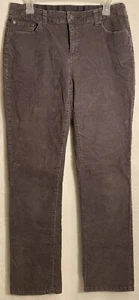 Made for Life Womens Gray Corduroy Pant Straight Leg Size 10 - Picture 1 of 6