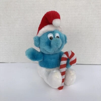 Muñeca de peluche Wallace Berrie vintage Peyo Smurf 1982 6" caramelo de peluche RARO Foto 1 de 4