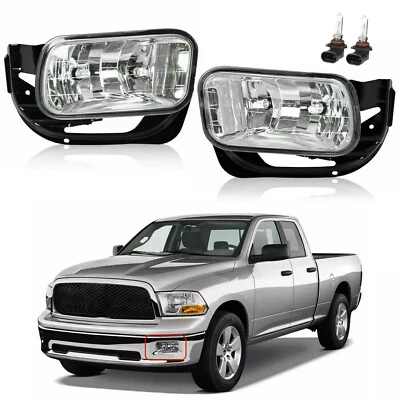 PARA 09-12 18 Dodge Ram 1500 2500 3500 parachoques luces antiniebla luces de conducción con soporte Foto 1 de 4