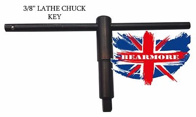 BEARMORE LTD UNIVERSAL 3/8" LATHE CHUCK KEY FOR LATHE MACHINE TOOLS UK SELLER HIGH QUALITY UK