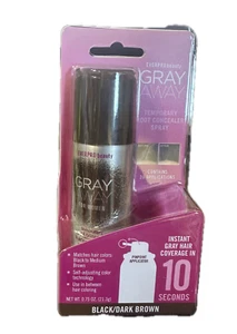 EverPro Gray Away Temporary Root Concealer Spray Black/Dark Brown - Picture 1 of 2