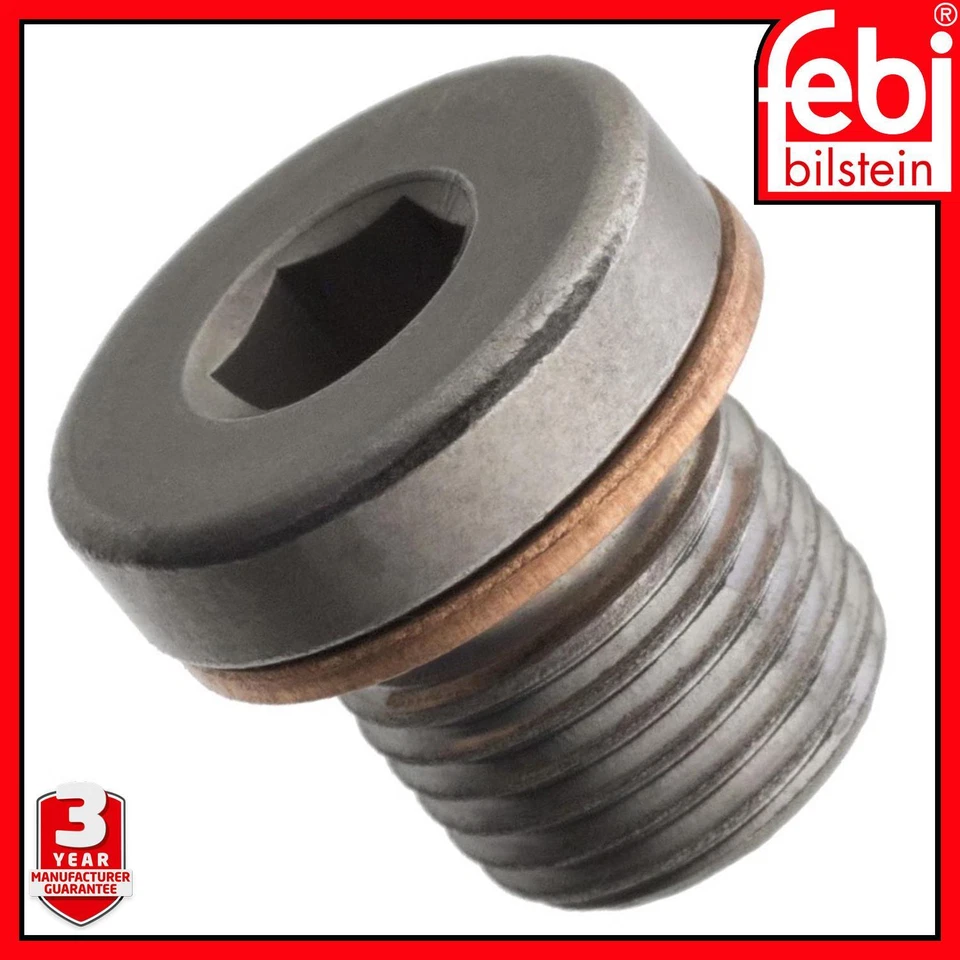 Bolt Plug For Cylinder Head Gasket Febi 101021 For Skoda Rapid Roomster 90281802 - Image 1 of 4