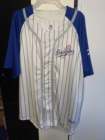 NWT Cooperstown Collection Dodgers Button Down Jersey Size XL Cover