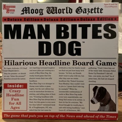 Man Bites Dog Board Game Deluxe Edition - New & Sealed - University Games - Image 1 of 3