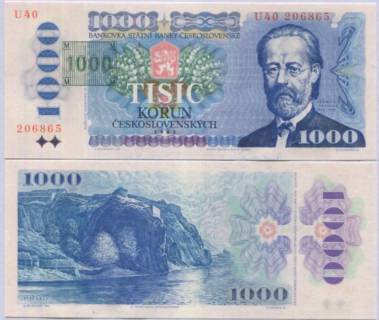 Czech Republic 1000 Korun 1985 (1993) P 3 c UNC - Image 1 of 1