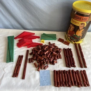 Vintage Original Lincoln Logs 1969 Playskool Milton Bradley No. 892, 184 Pieces - Picture 1 of 8
