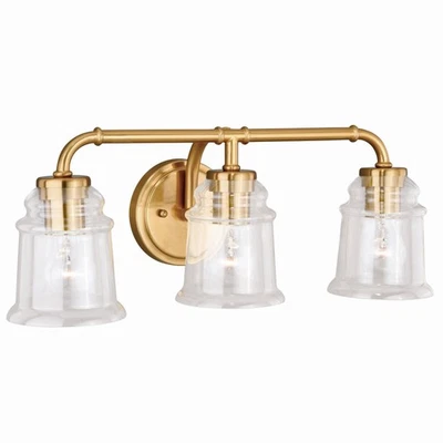 Luz de baño Toledo de 3 luces de estilo industrial de 8,25 pulgadas de alto y 22 pulgadas Foto 1 de 4