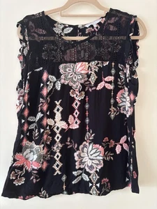 Red Herring Women's Floral Sleeveless Blouse – Size UK 12 / EU 40 / US 8 - Picture 1 of 5