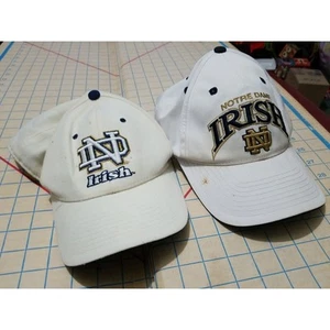 Vintage Notre dame Fighting Irish hat Cap Adult 7 1/4 Fitted Lot Of Two ToW - Picture 1 of 15