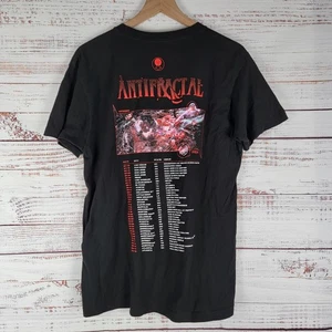 Camiseta Subtronics Antifractal Para Hombres Talla L Álbum de Gira Mercancía Negra EDM S/S - Imagen 1 de 7