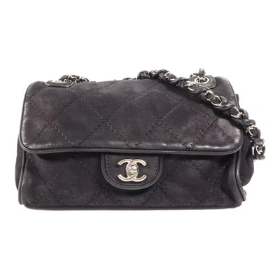 CHANEL CC SHW Chain Shoulder Bag Suede Black - Image 1 of 4