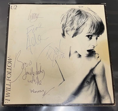 U2 - I Will Follow - UK WIP 6656 -  * FULLY SIGNED *  7in single - Image 1 of 4