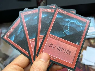 4x German FBB • Lightning Bolt • Unplayed • Mtg (1831) - Image 1 of 4