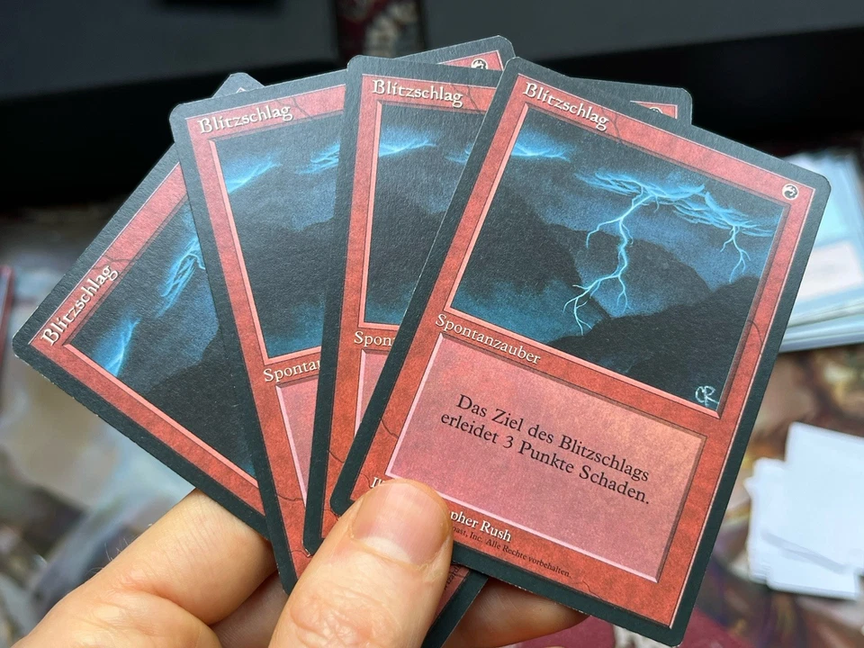 4x German FBB • Lightning Bolt • Unplayed • Mtg (1831) - Image 1 of 4