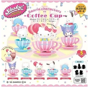 Wackelig! Sanrio Figuren Kaffeetasse x Komplettsatz 5 Gachapon Kapsel Spielzeug - Bild 1 von 2