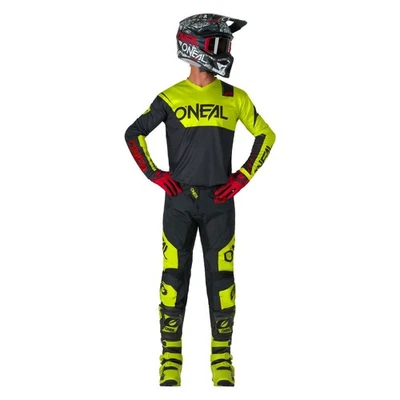 O'Neal 2026 Element Racewear Black Neon Yellow MX Combo Kit