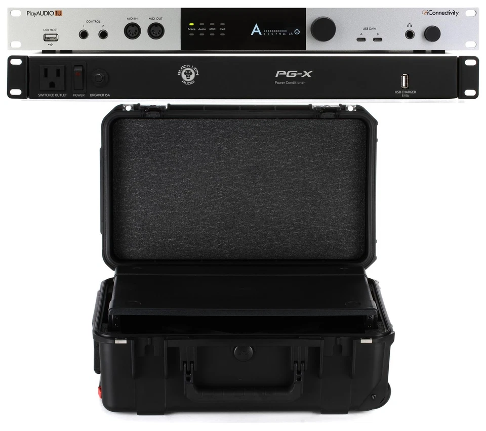 iConnectivity PlayAUDIO1U Audio/MIDI Interface Fly Rack Case Bundle - Image 1 of 1
