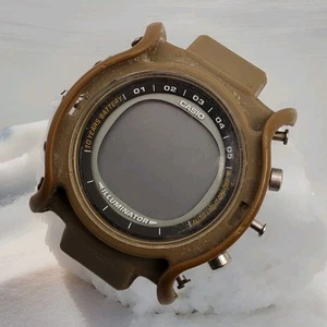 RARE VINTAGE CASIO ILLUMINATOR TRT-101H TWIN RESIST MEN'S WATCH FOR PARTS - Picture 1 of 10
