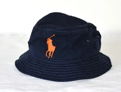 Polo Ralph Lauren Polo Big Pony Twill Bucket Hat Navy S/M NWT Vtg - Image 1 of 4