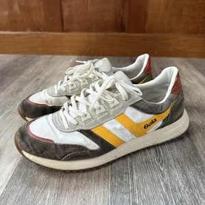 Gola Chicago Yellow Green Suede Lace Up Sneakers Shoes CMB340 Men’s Size 11 - Picture 1 of 9