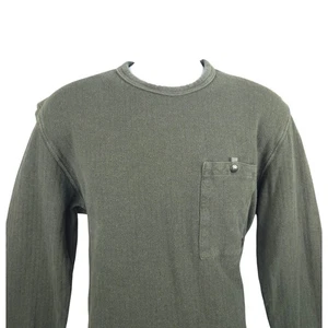 Relwen Mens Crew Neck Sweatshirt Huckberry Olive Green Size L - Picture 1 of 5