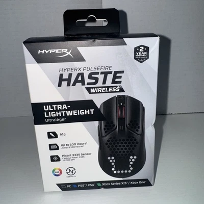 Genuine HyperX PULSEFIRE Haste Wireless Gaming Mouse ULTRA-LIGHTWEIGHT (BLACK) - Image 1 of 4