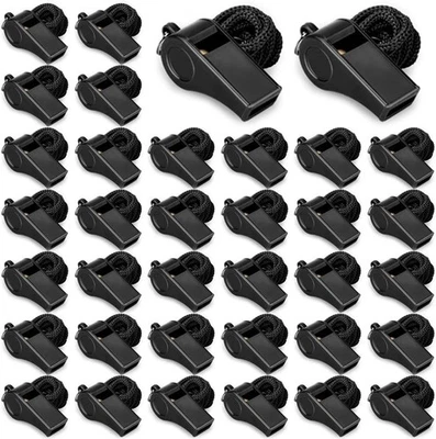 HIPAT 36PCS Whistle, Outdoor Sports Whistles with Lanyard, Very Loud Sound Whistles...