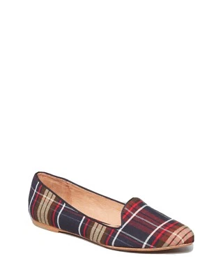 Туфли на плоской подошве Joie Daydreaming темно-синие в клетку с заостренным носком - Изображение 1 из 4