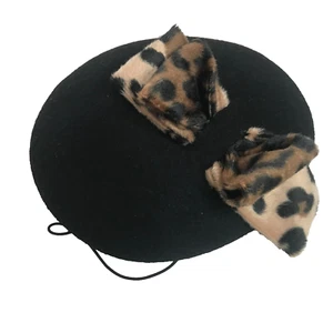 Vintage Beret 100% Wool Bow Top 100th Anniversary Filipo Catarzi Made in Italy - Picture 1 of 9