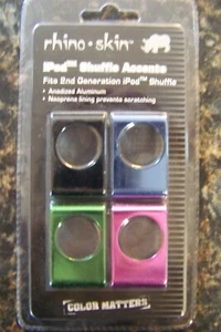 iPod Shuffle Aluminum Skins 2nd Gen 4 Pk Red Blue Pink Green - Picture 1 of 1