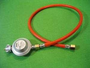 Gasschlauch Schlauch 80 cm 1/4" + GOK Druckminderer Druckregler Regler 30 mbar  - Bild 1 von 1