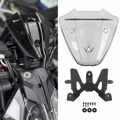 Clear Windshield Wind Deflector Visor Screen Bracket For Honda CB650R 2024-2025 Foto 1 de 4