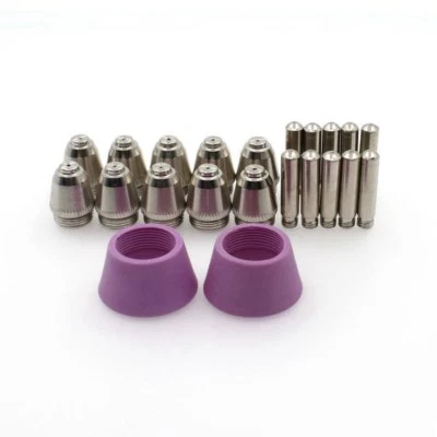 WELDINGSTOP 22pcs AG-60 SG-55 Plasma Cutter Torch Consumables Electrodes Tips Shield Cup