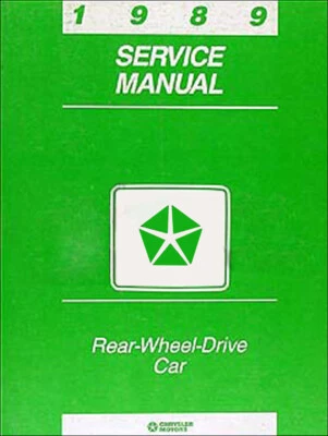 Manual De Taller Chrysler Fifth Avenue Diplomat Gran Fury Dodge Plymouth 1989 - Imagen 1 de 2